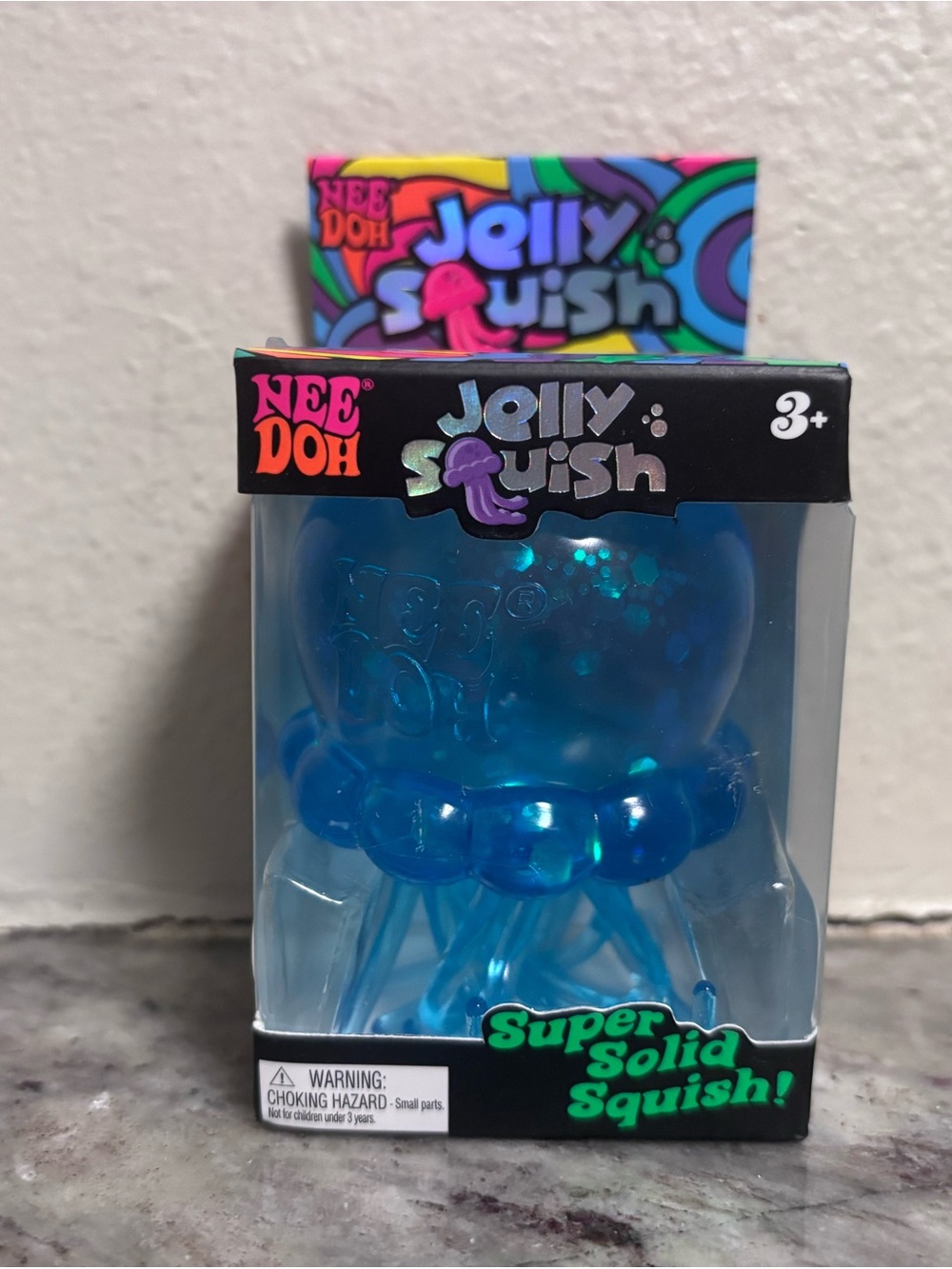 NeeDoh Jolly Squish Blue Super Solid Sensory Toy